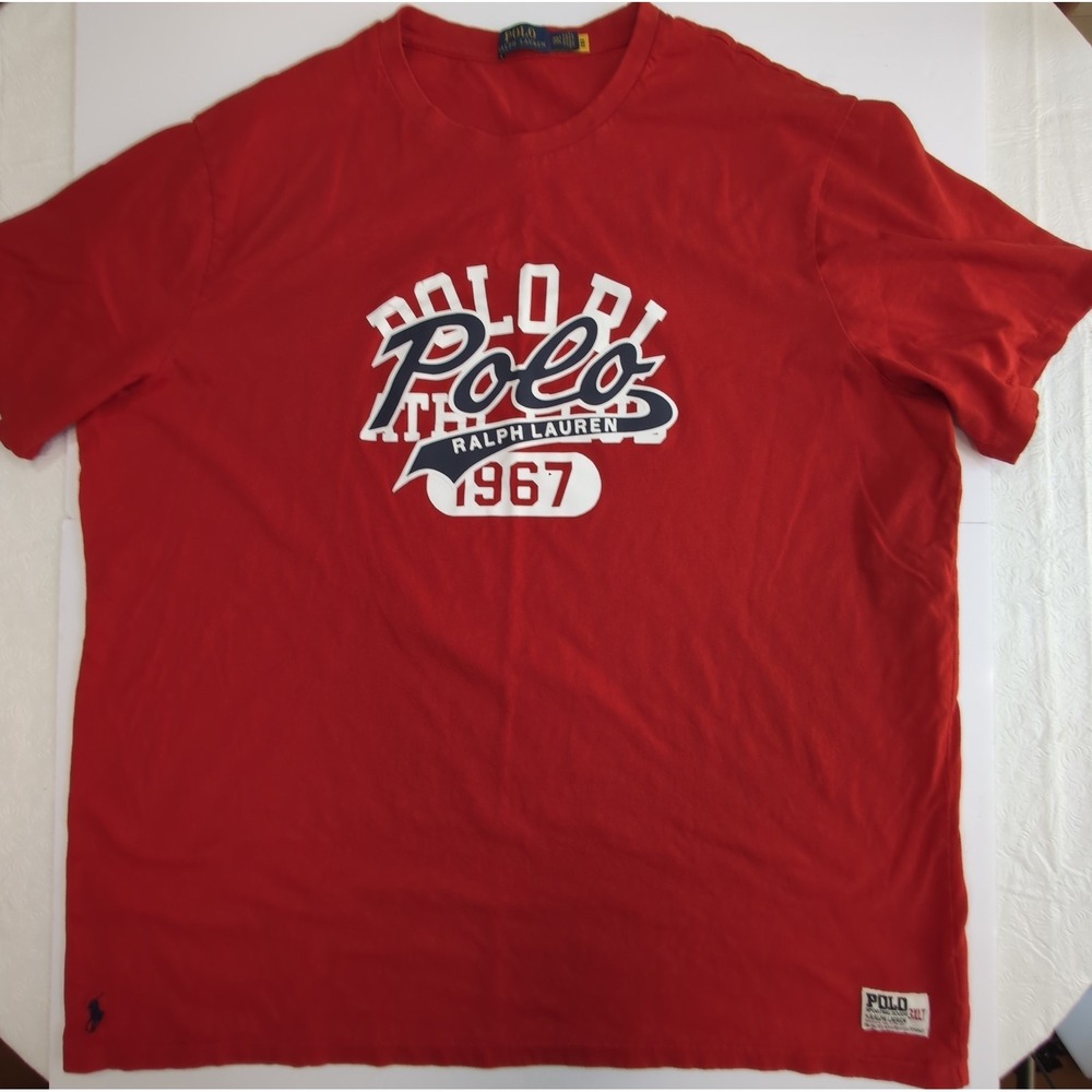 Polo Ralph Lauren T Shirt 3XLT Polo Sporting Goods Red Athletic Big & Tall 1967 - Picture 3 of 9